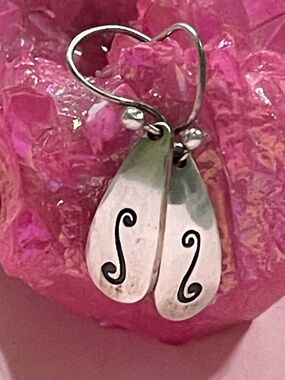 Sterling Silver FF Far Fetched Pierced Earrings #7834